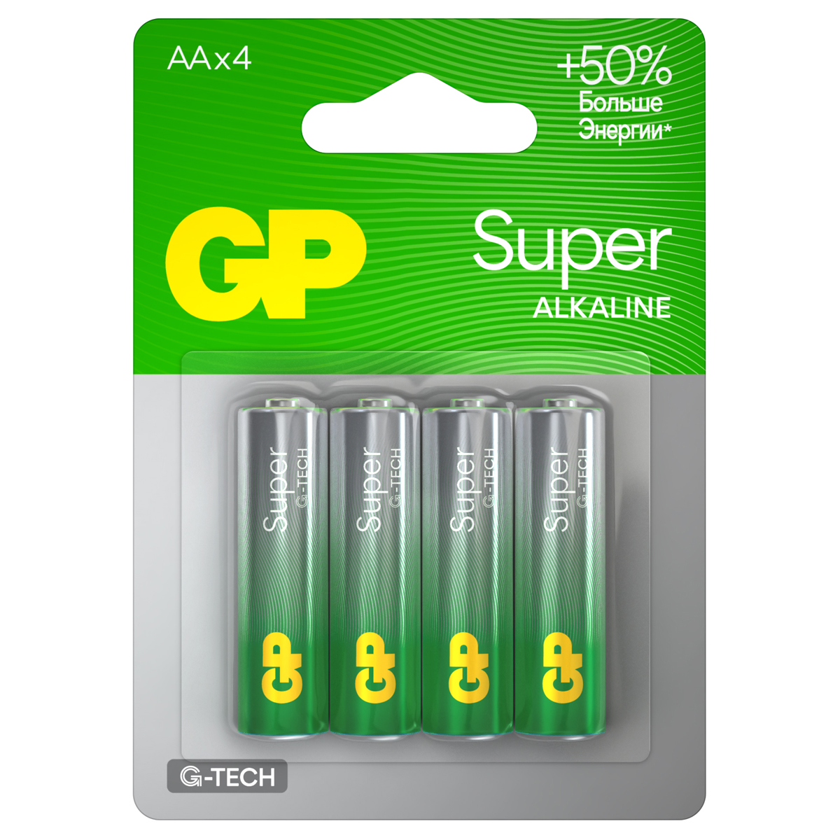 УЦЕНКА - Батарейка GP Super G-Tech AA (LR6) 15A алкалиновая, BC4