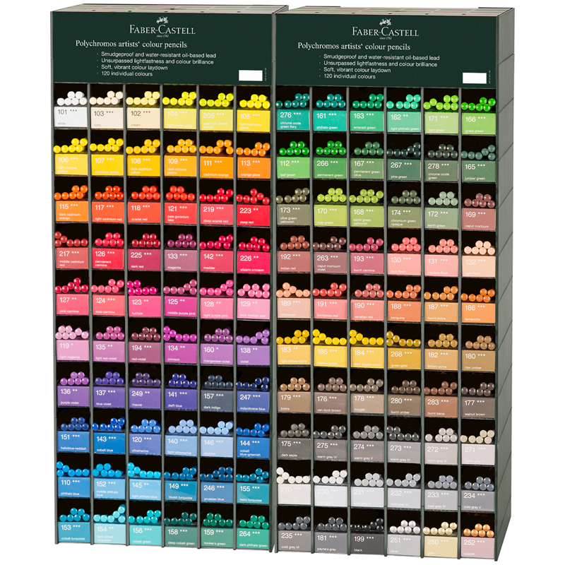 Наполнение цветн. худож. карандаши Faber-Castell "Polychromos", ассорти, 120 цв, 720 шт. для кода 30