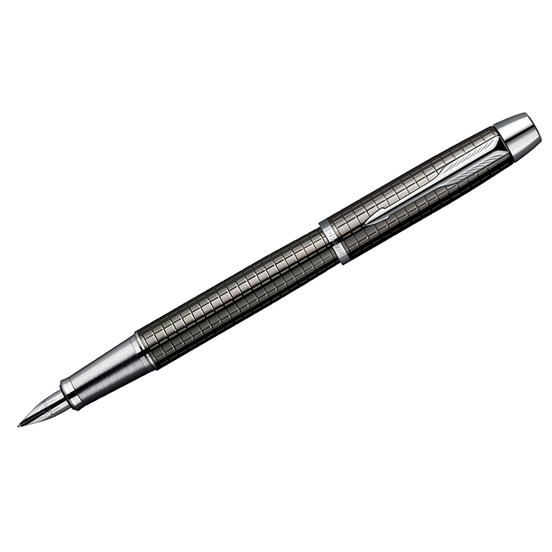 Ручка перьевая Parker "IM Premium Deep Gun Metal Chiselled CT" 0,8мм, подар. уп.