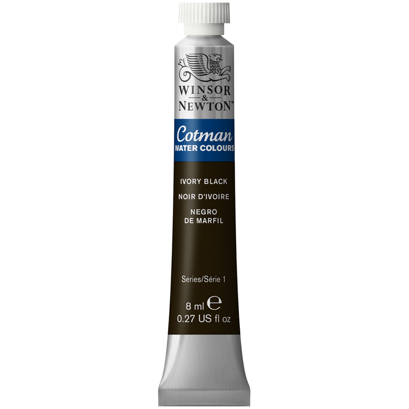 Акварель художественная Winsor&Newton "Cotman", 8мл, туба, черная слоновая кость