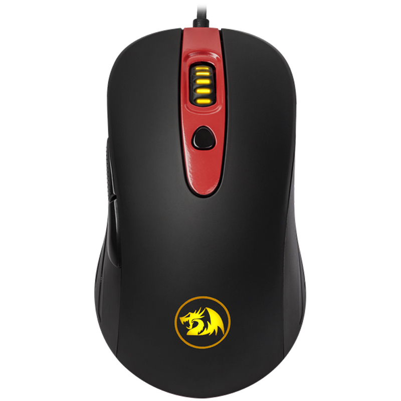 Мышь игровая Redragon Gerderus, USB, 100-7200dpi, с подстветкой, красный, черный, 6btn+Roll