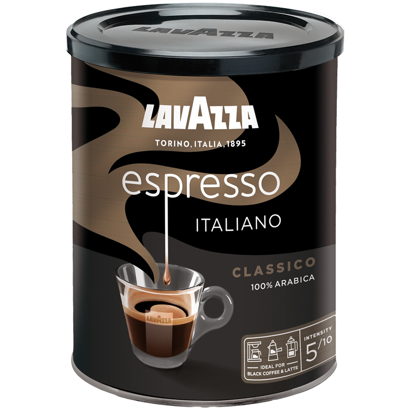 Кофе молотый Lavazza "Caffè Espresso", жестяная банка, 250г