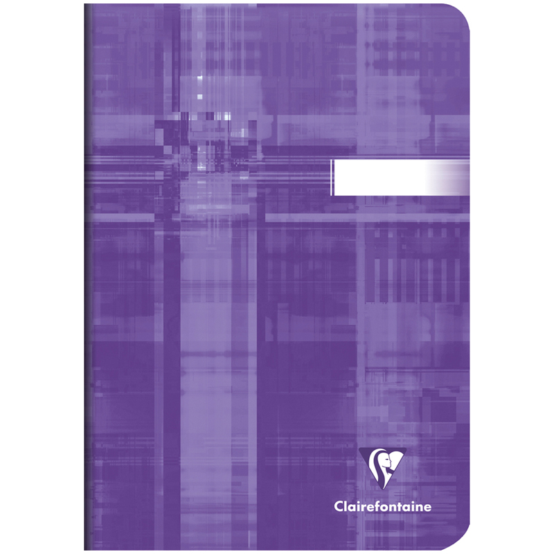 Тетрадь 48л., А5, клетка Clairefontaine, глянцевая ламинация, фиолетовая, 90г/м2