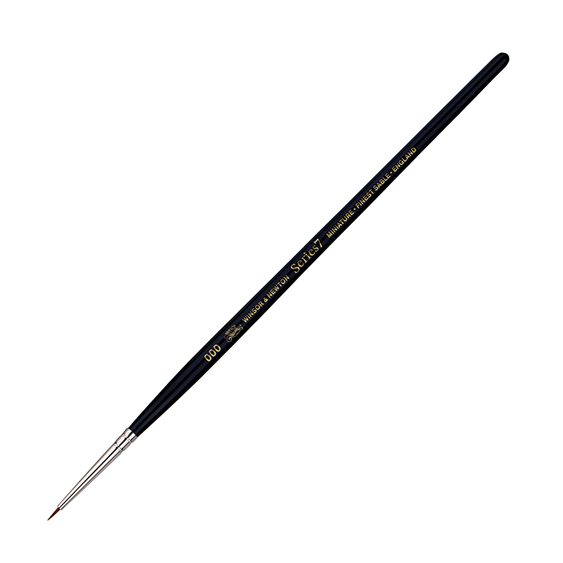 Кисть художественная миниатюрная, колонок Winsor&Newton "Series 7", круглая, №000, короткая ручка