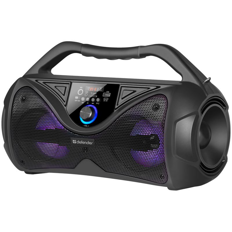 Портативная акустика G108 20Вт, Light/BT/FM/USB/LED/MIC DEFENDER