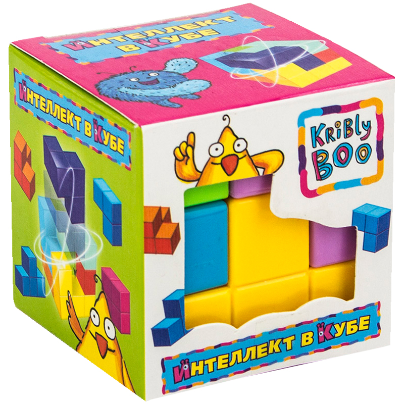 Игра-головоломка Kribly Boo "Интеллект в кубе", пластик, 7 эл., от 6-ти лет, ассорти, картон.коробка
