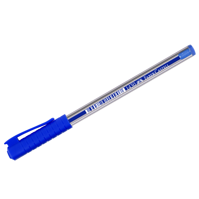 Ручка шариковая Faber-Castell "1430" синяя, 0,7мм, игольчатый стержень