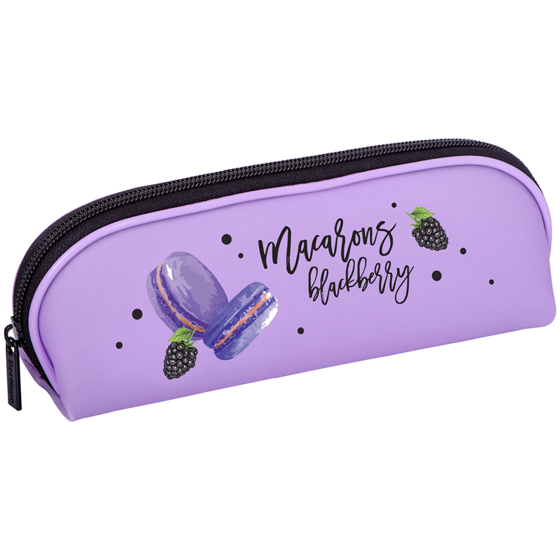 Пенал-косметичка 200*80*45 Berlingo "Macarons blackberry", ПВХ
