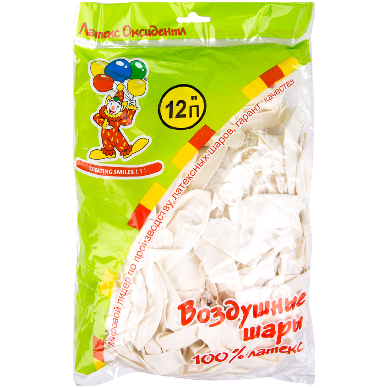 Воздушные шары, 100шт., М12/30см, Поиск. белые, пастель