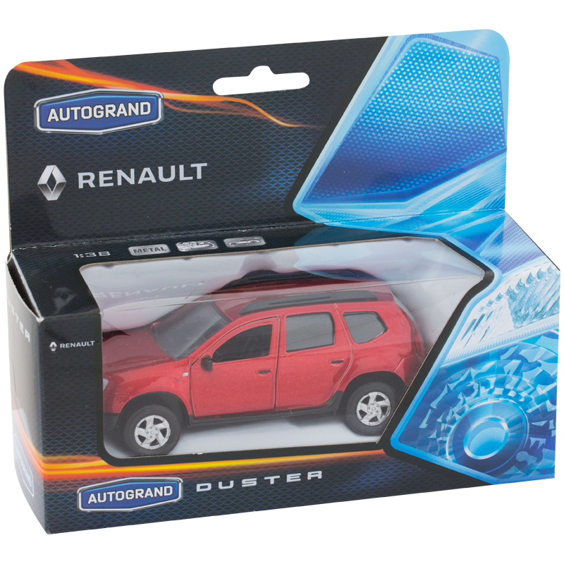 Машина игрушечная "RENAULT DUSTER" гражданская, 1:38, инерционный механизм, картонная коробка