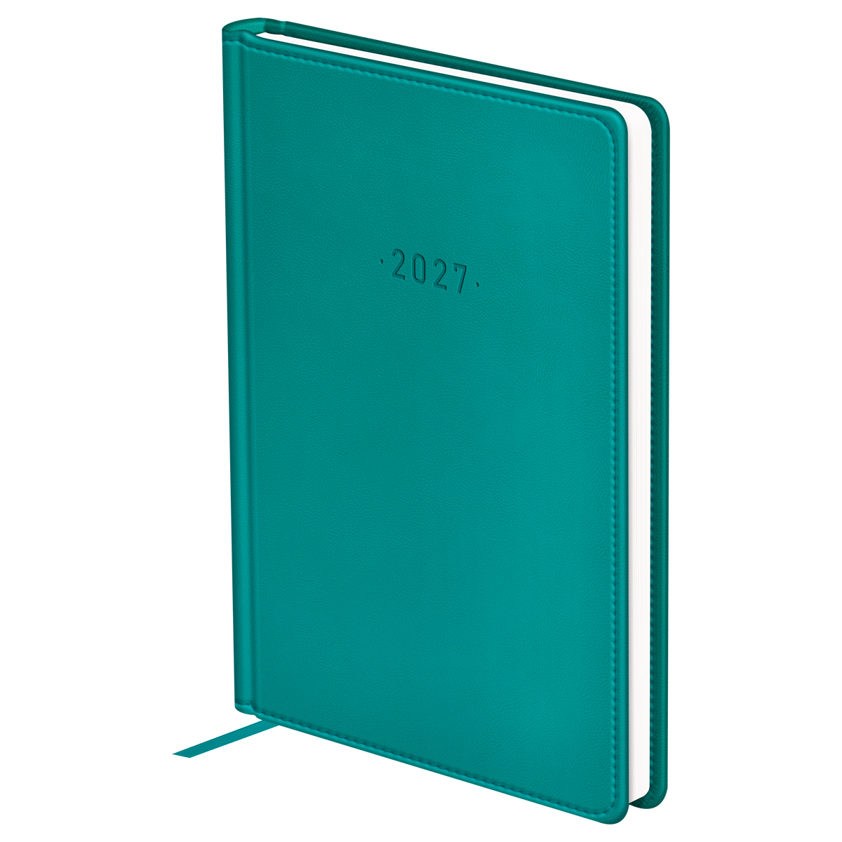 Ежедневник датированный 2027г., А6, 176л., твердый переплет, кожзам, BG "Winner. Dark teal", темно-бирюзовый