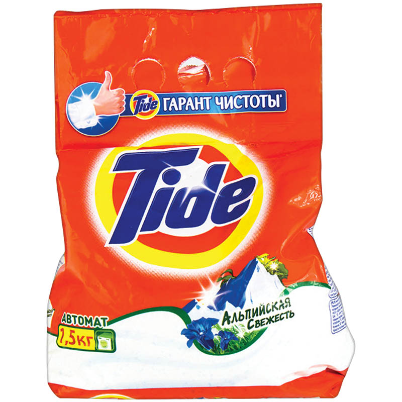 Стиральный порошок для машинной стирки Tide "Альпийская свежесть", 1,5кг