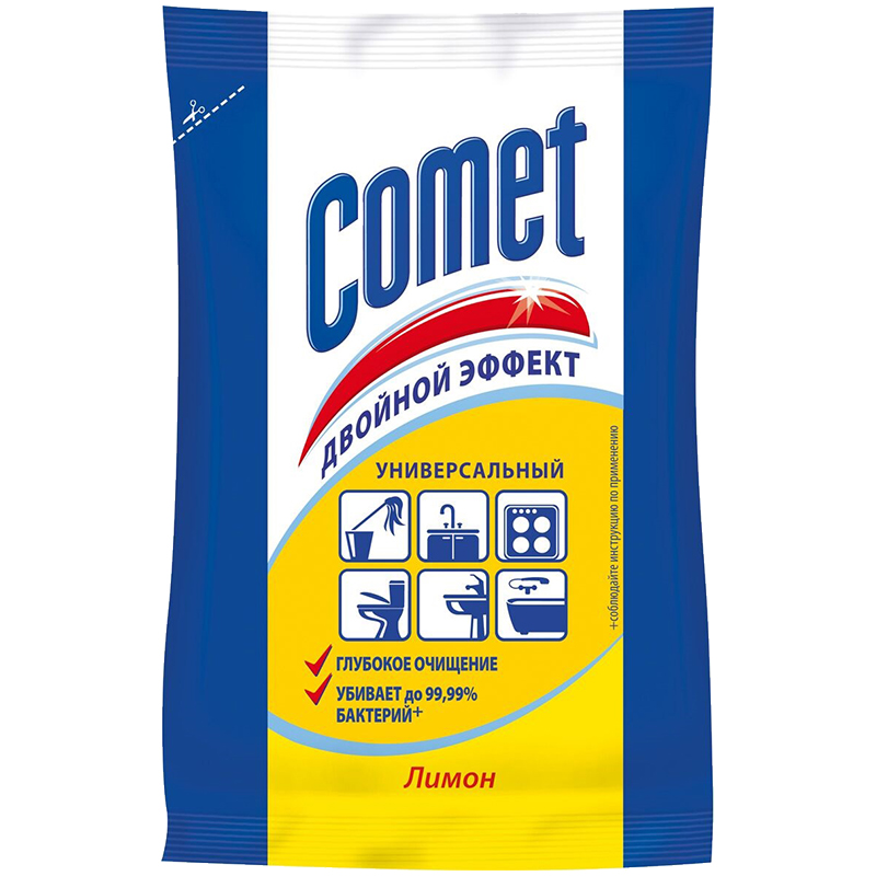 Средство чистящее Comet "Лимон", порошок, пакет, 400г