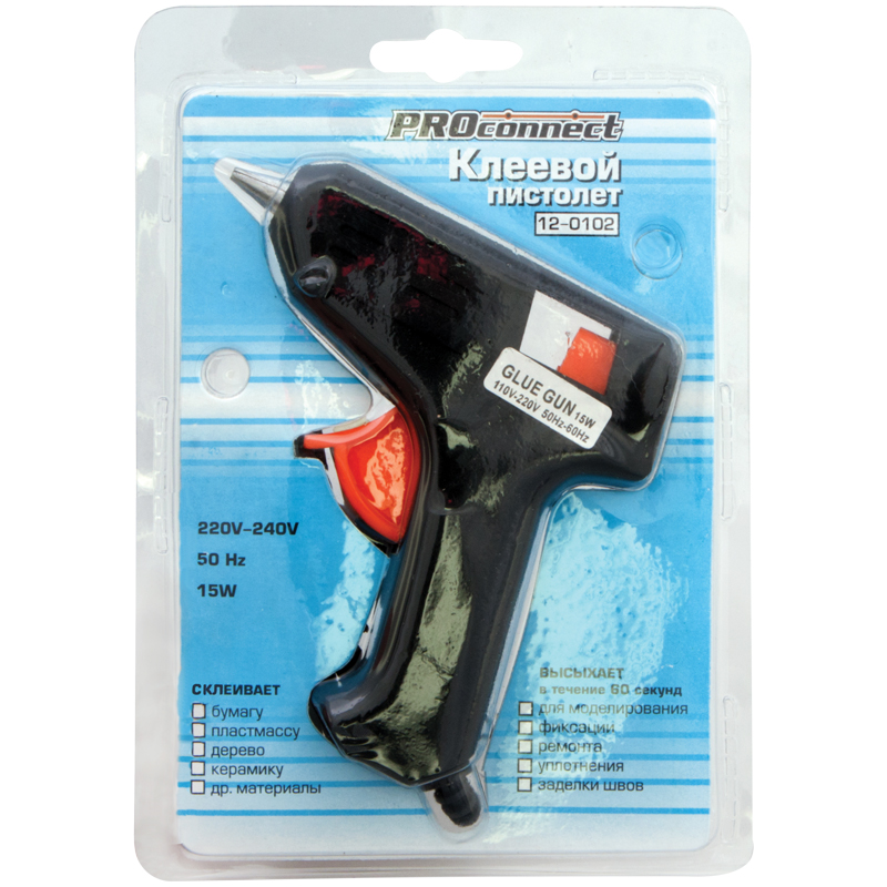 Клеевой пистолет Proconnect, 15Вт, для стержня 7мм, блистер