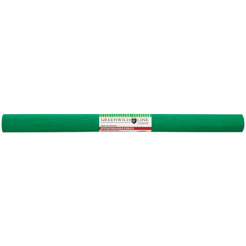 Бумага крепированная Greenwich Line, 50*250см, 32г/м2, темно-зеленая, в рулоне