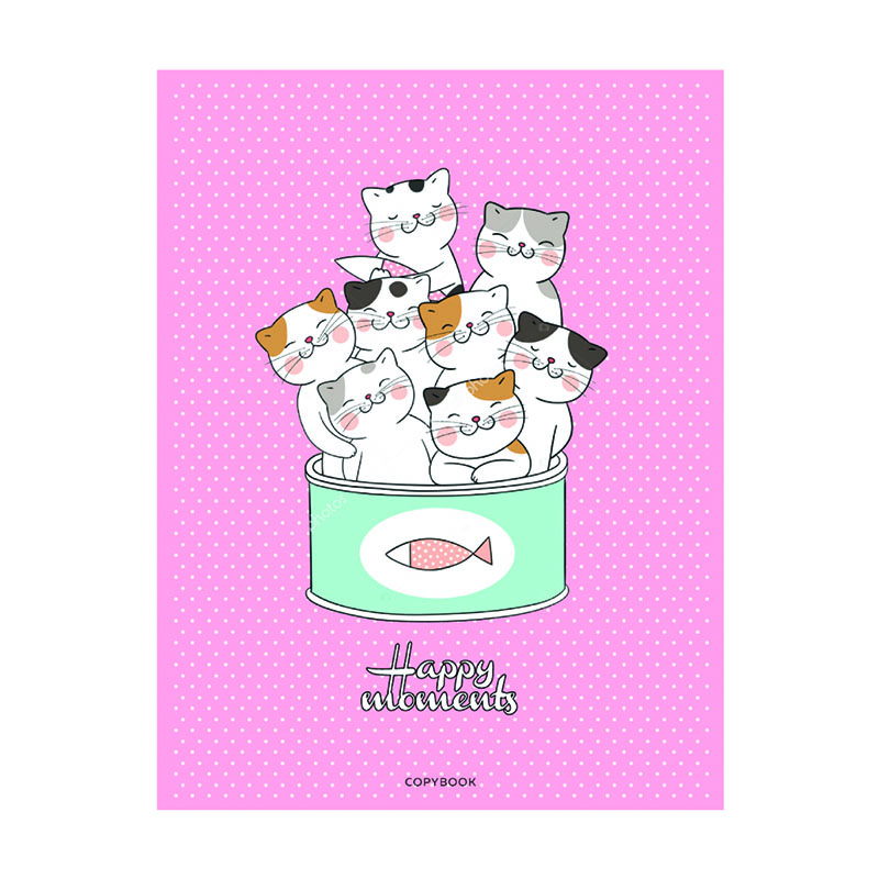 Тетрадь на кольцах А5, 160л., BG "Happy moments", матовая ламинация, выб. лак