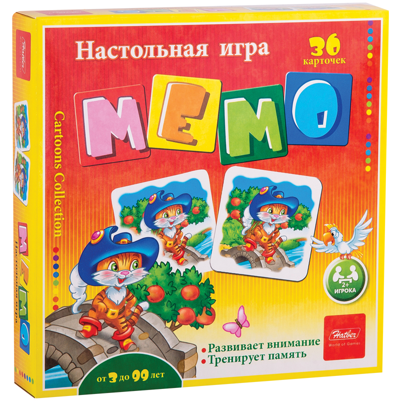 Игра настольная Hatber "Сказки" мемо, 36 карточек