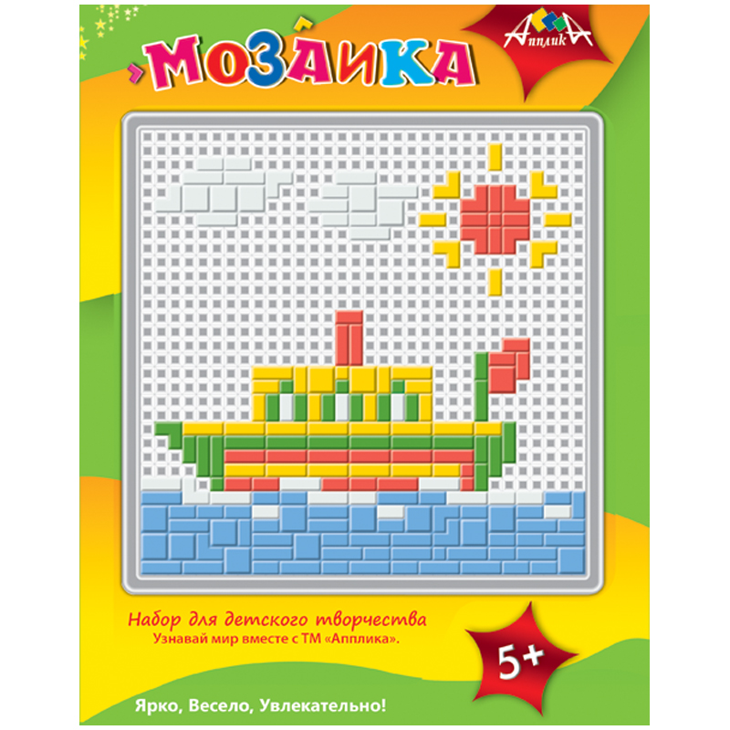 Мозаика пластиковая А5 "Пароход"