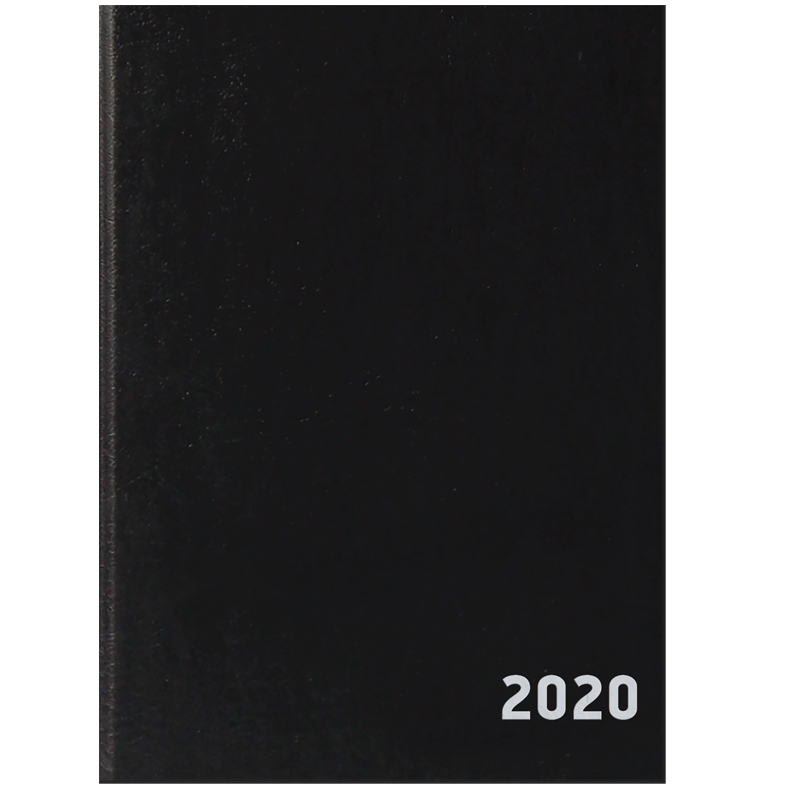 Ежедневник датир. 2020г., A6, 168л., бумвинил, OfficeSpace, черный