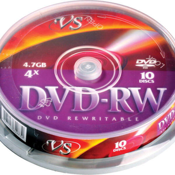 Диск DVD-RW 4.7Gb VS 4x Cake Box (10шт)
