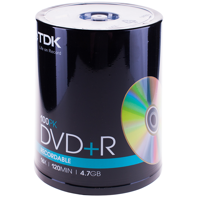 Диск DVD+R 4.7Gb TDK 16х Cake Box (100шт)