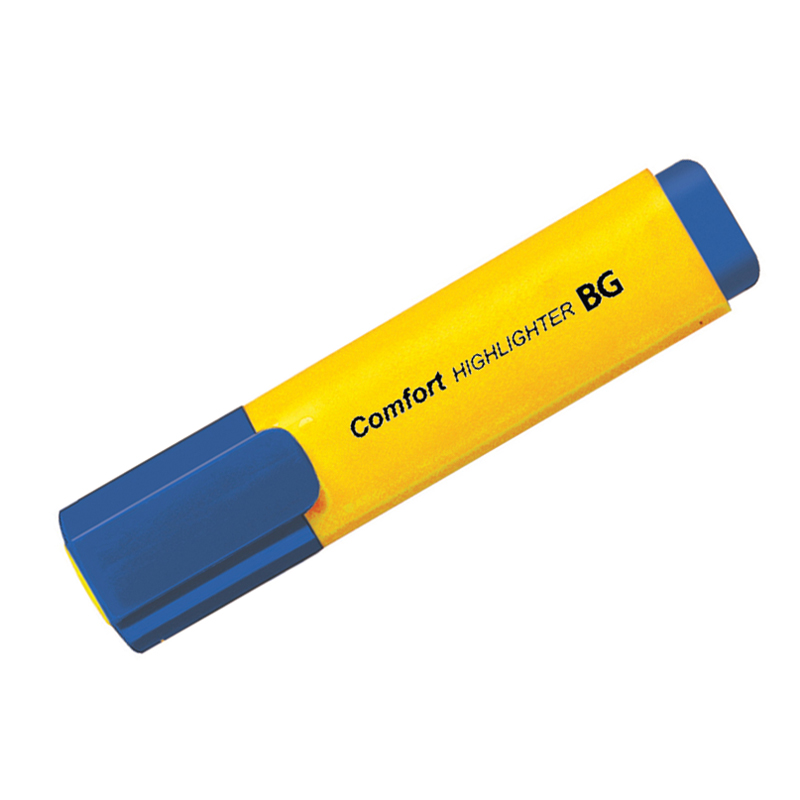 Текстовыделитель BG "Comfort", желтый, 1-5мм
