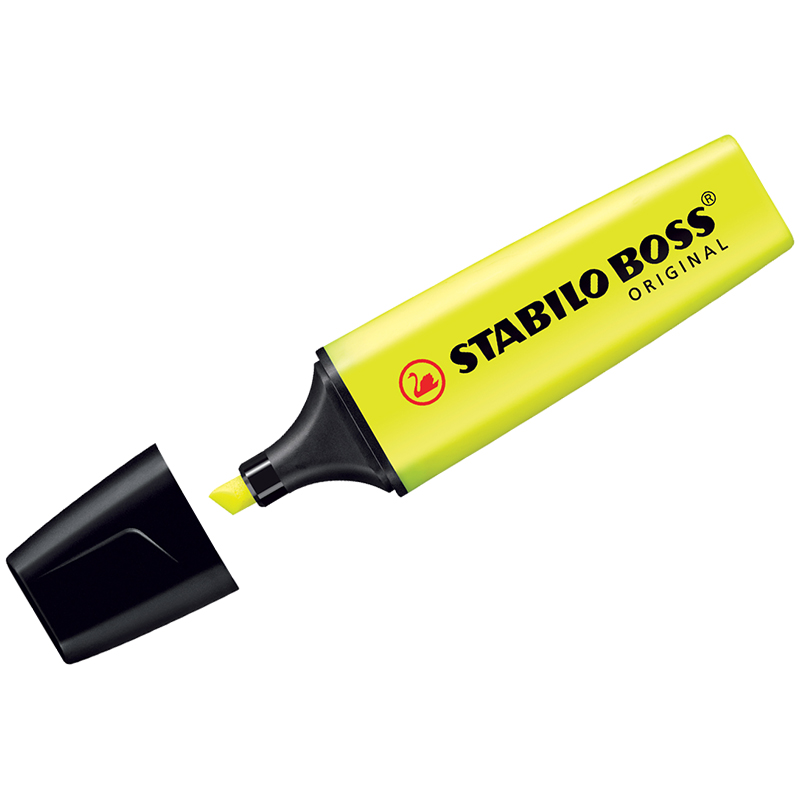 Текстовыделитель Stabilo "Boss Original" желтый, 2-5мм