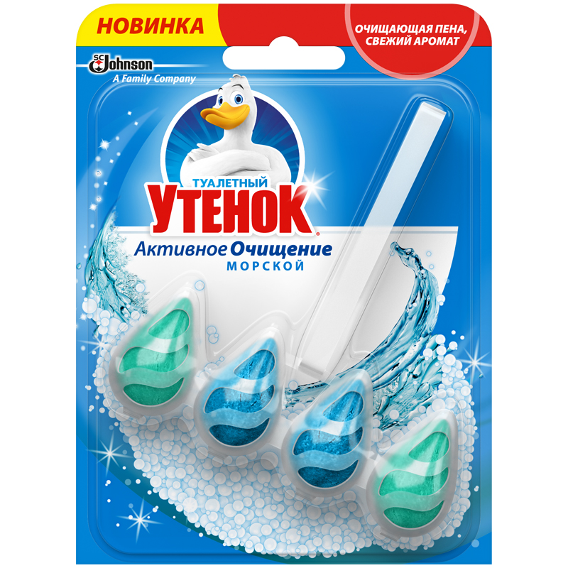 Подвесной блок для унитаза Туалетный утенок "Морской", блистер 301277 (ПОД ЗАКАЗ)