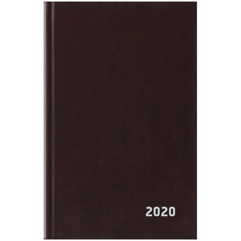 Ежедневник датир. 2020г., A5, 168л., бумвинил, OfficeSpace, коричневый
