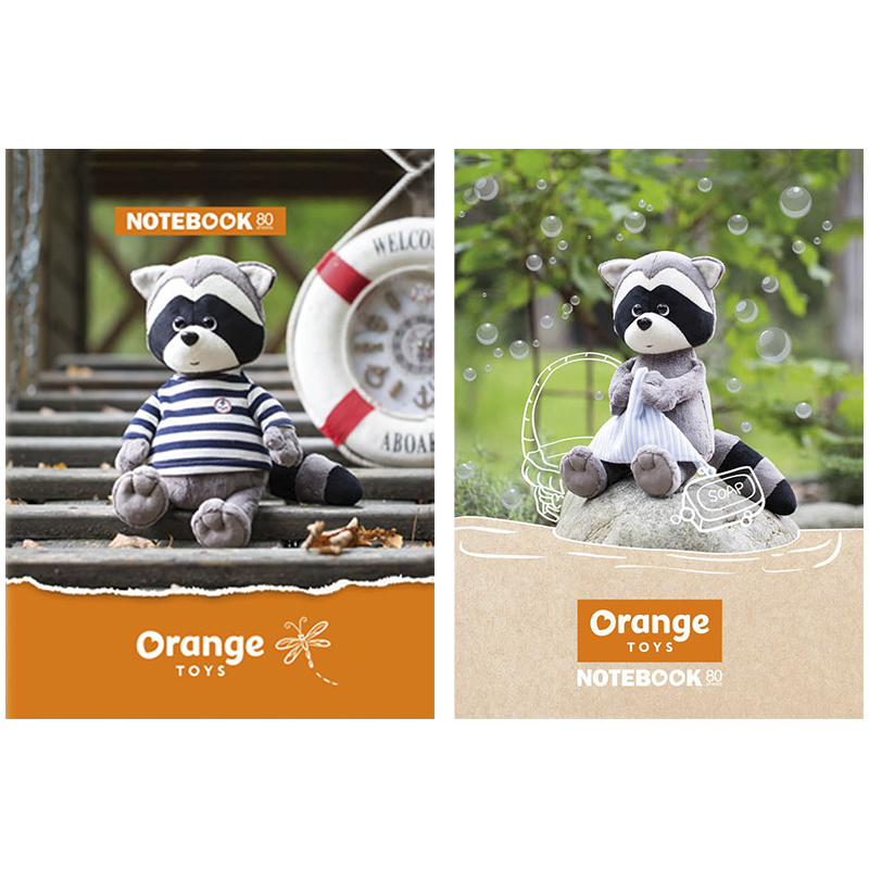 Бизнес-блокнот А5 80л. "Orange Toys -Енотик", глянцевая ламинация