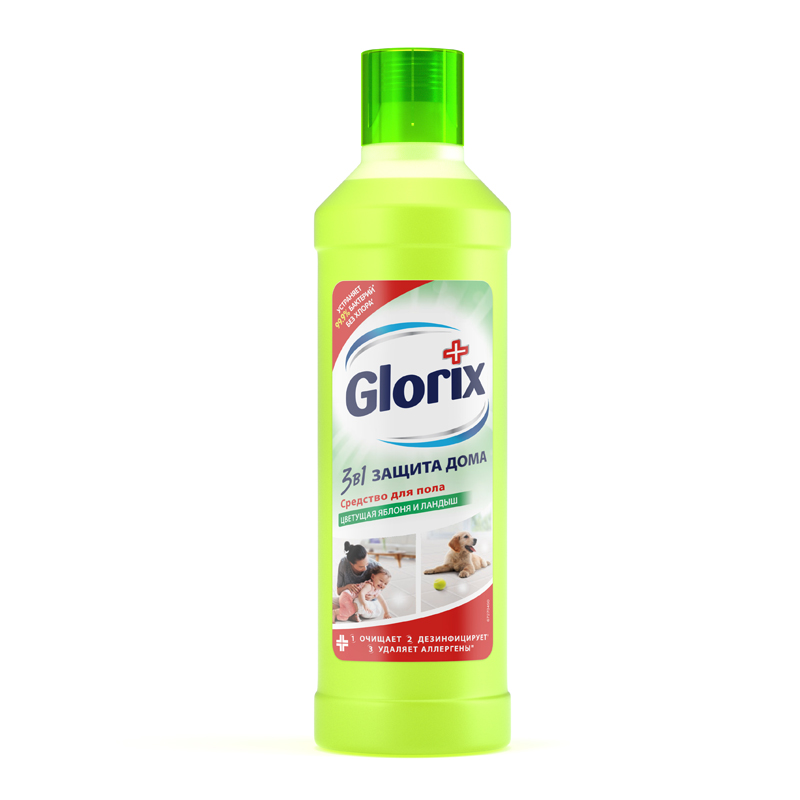 Средство для мытья полов Glorix "Цветущая яблоня и ландыш", 1л