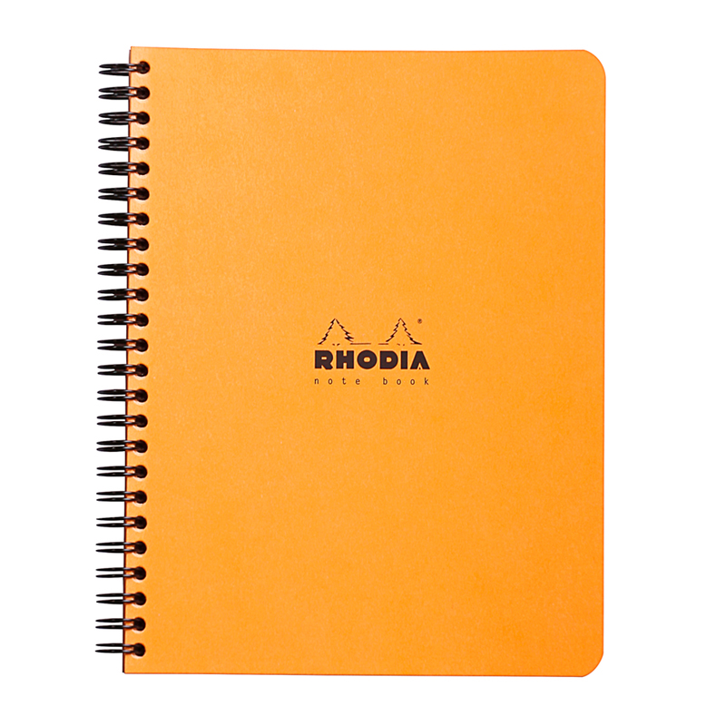 Тетрадь 80л., А5+, клетка на гребне Rhodia "Classic. Orange", 80г/м2