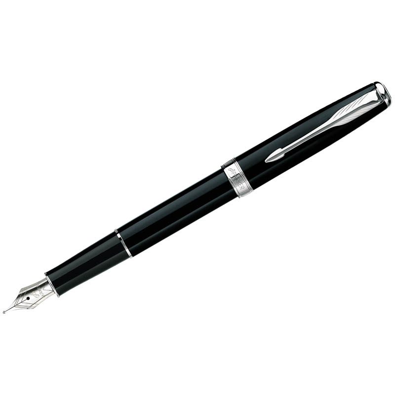 Ручка перьевая Parker "Sonnet Matte Black CT" 0,8мм, подар. уп.