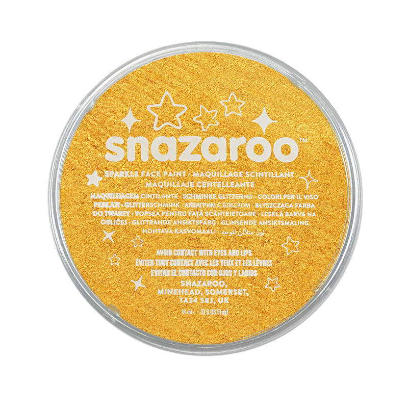 Краска для лица и тела Snazaroo, 18мл, желтый перламутр