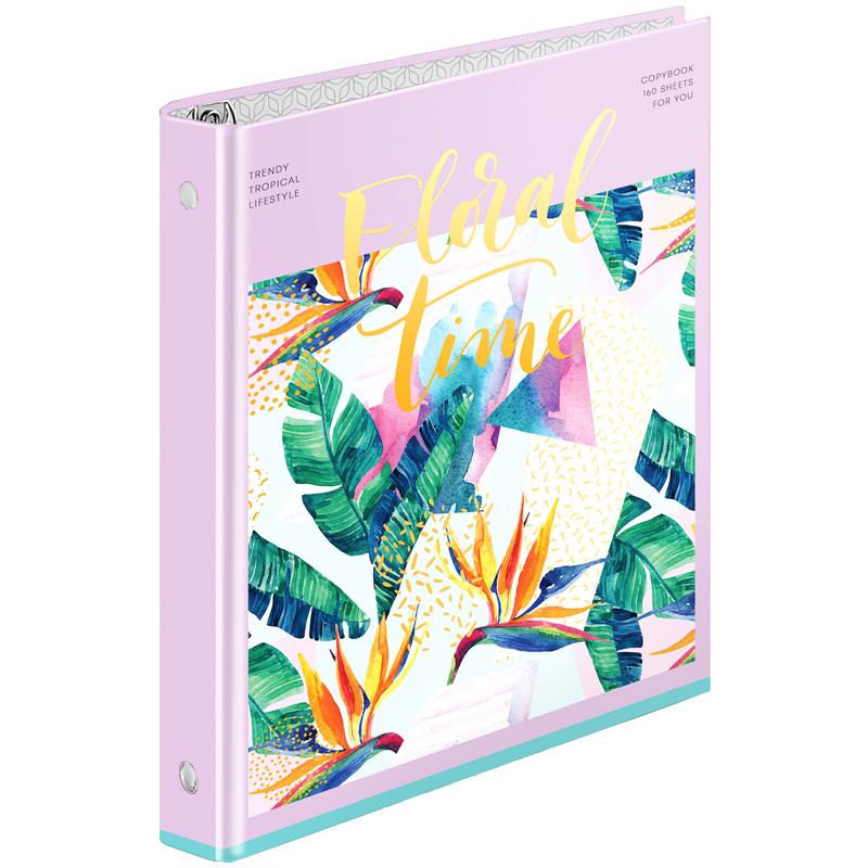 Тетрадь на кольцах А5, 160л., 7БЦ, ArtSpace "Цветы. Tropical floral"