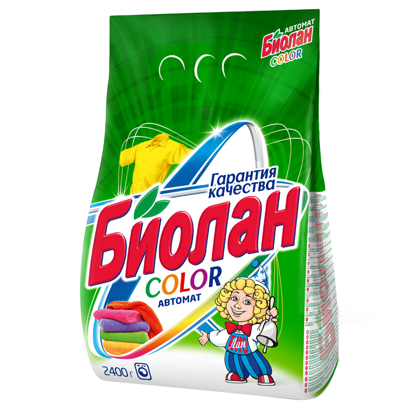 Порошок для машинной стирки Биолан "Color", 2,4кг