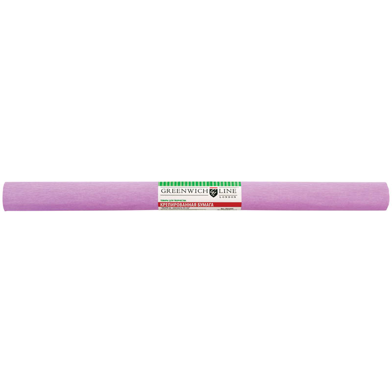 Бумага крепированная Greenwich Line, 50*250см, 32г/м2, светло-сиреневая, в рулоне