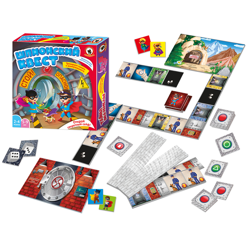 Игра настольная Русский стиль "Шпионский квест", картонная коробка
