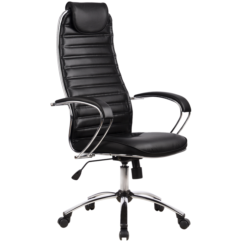 Кресло руководителя Метта "Business" BC-5 CH, кожа черная "NewLeather" №721, механизм качания
