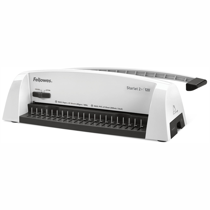 УЦЕНКА - Брошюровщик Fellowes "Starlet 2+" пластиковая пружина, перфорация 12л., переплет 120л.