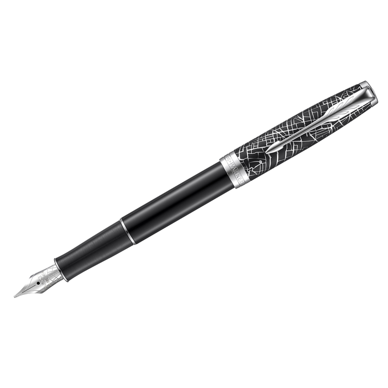 Ручка перьевая Parker "Sonnet Special Edition 2018 Metro Black CT", черная, 0,8мм, подар уп.