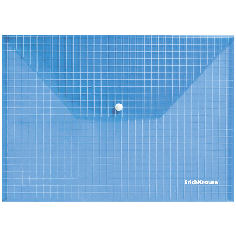 Папка-конверт на кнопке Erich Krause "Envelope Folder", А4, 140мкм, синяя