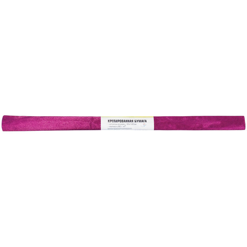 Бумага крепированная ArtSpace, 50*100см, 60г/м2, металлик, розовая, в рулоне