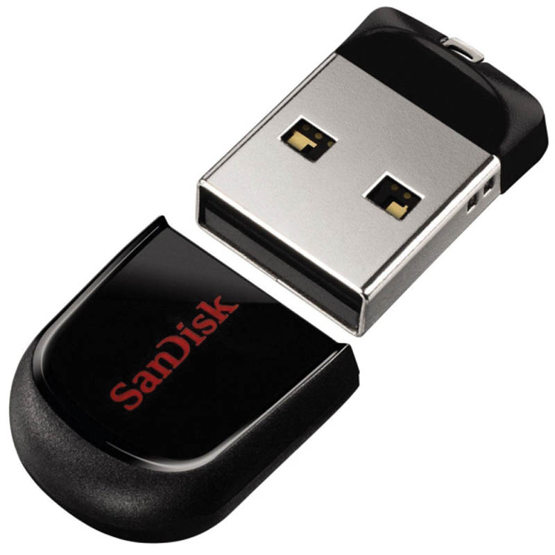 Память SanDisk "Cruzer Fit"  32GB, USB 2.0 Flash Drive, черный