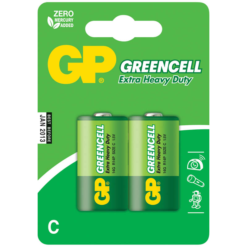 Батарейка GP Greencell C (R14) 14G BC2