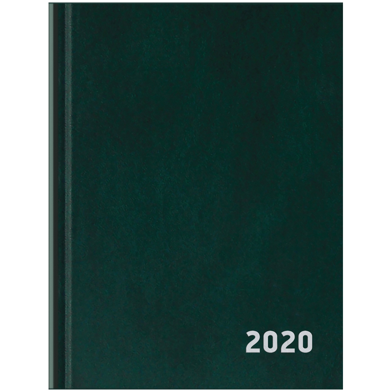 Ежедневник датир. 2020г., A6, 168л., бумвинил, OfficeSpace, зеленый