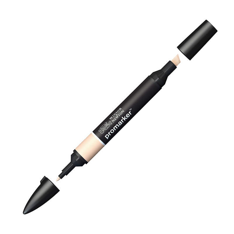 Маркер художественный двухсторонний Winsor&Newton "Pro", пулевидный/скошенный, 2мм/7мм, темно-розовый