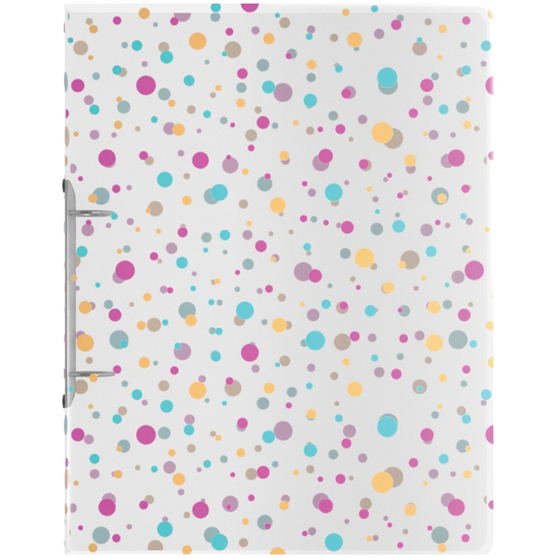Папка на 2 кольцах Erich Krause "Dots", 24мм, 500мкм, с рисунком