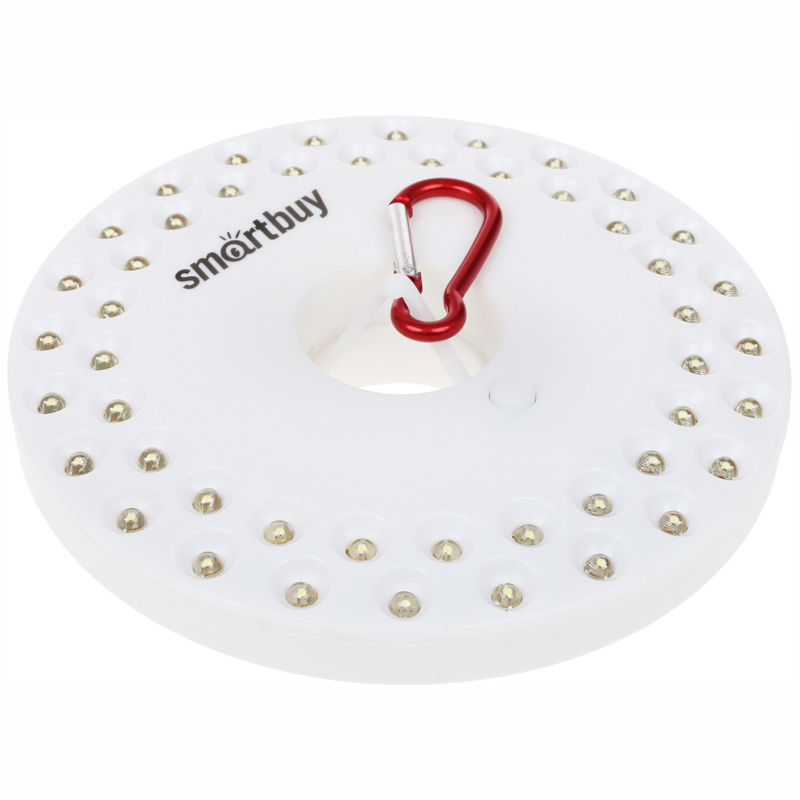 Фонарь Smartbuy SBF-8253-W, светодиодный, 24 LED с карабином для подвешивания, 3*AA (не в комплекте)