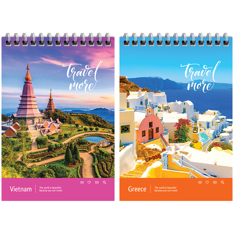 Блокнот А6 80л. на гребне ArtSpace "Путешествия. Travel more"
